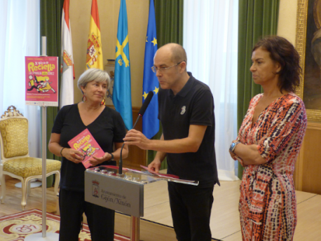 María Xosé Rodríguez López, David Guardado y Ana Montserrat López Moro presentación X Día de la Reci
